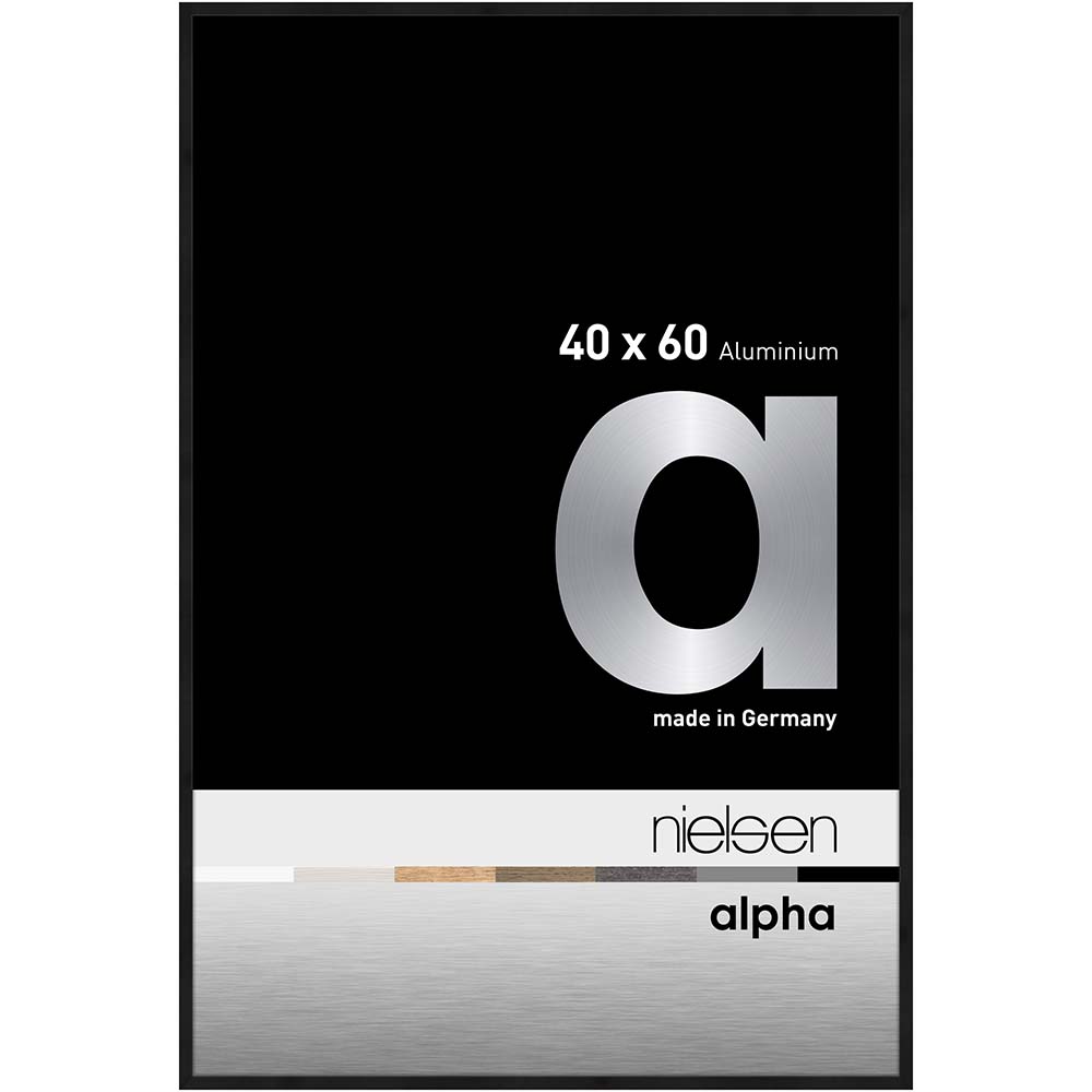 Alpha Noir anodisé mat 40 x 60 cm