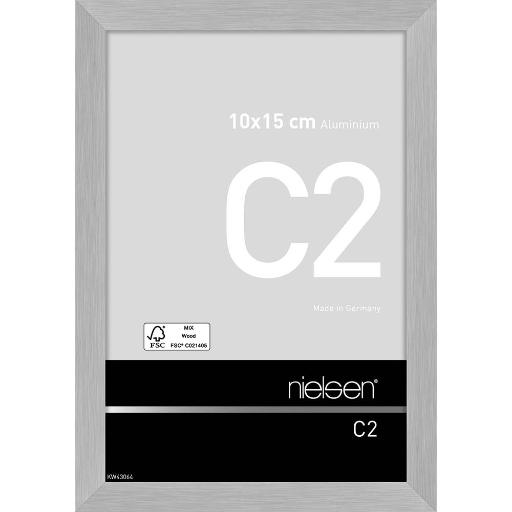 C2 Argent mat brossé 10 x 15 cm