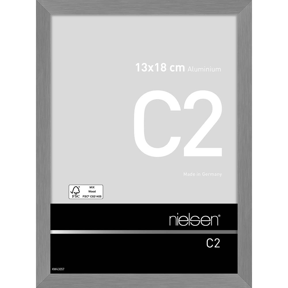 C2 Gris mat brossé 13 x 18 cm