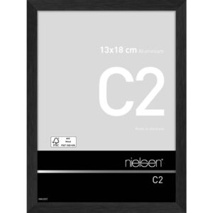 C2 Noir mat brossé 13 x 18 cm