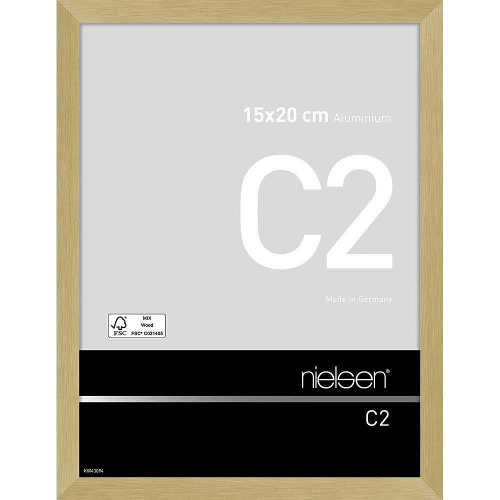 C2 Or mat brossé 15 x 20 cm