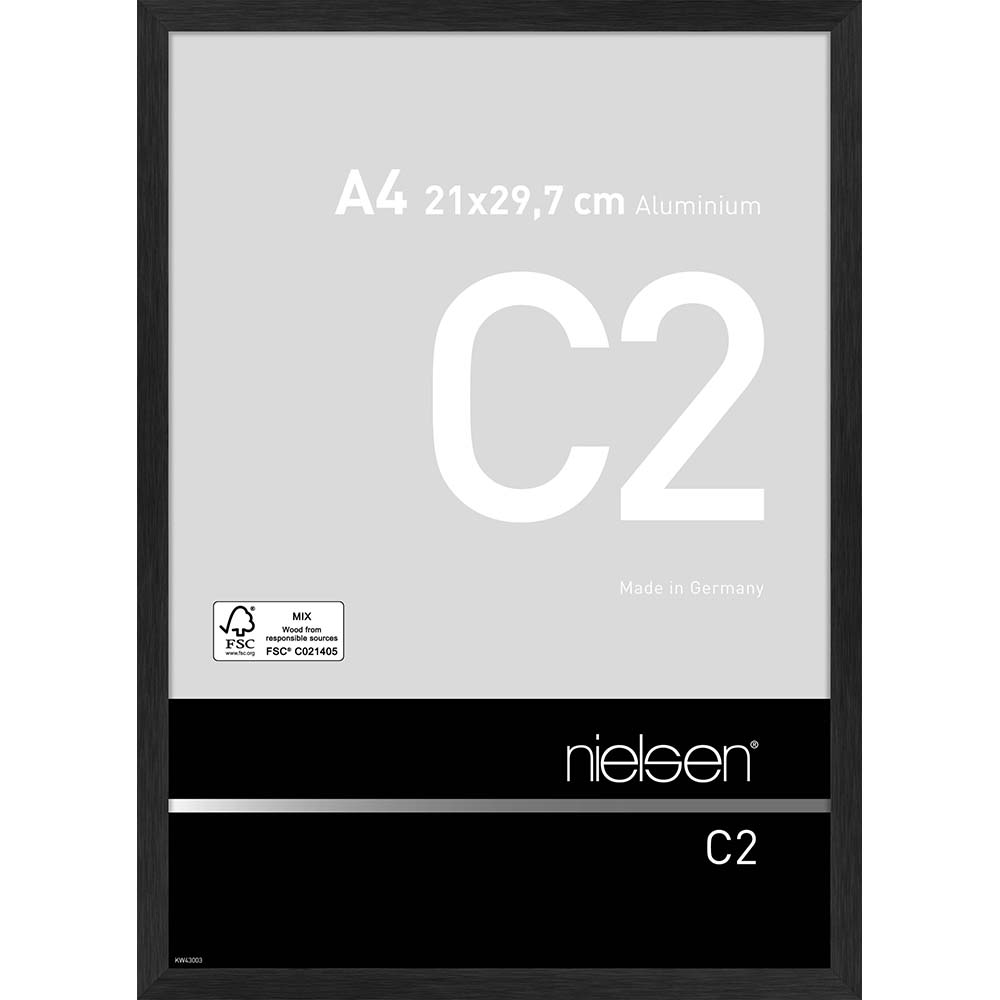 C2 Noir mat brossé 21 x 29,7 cm