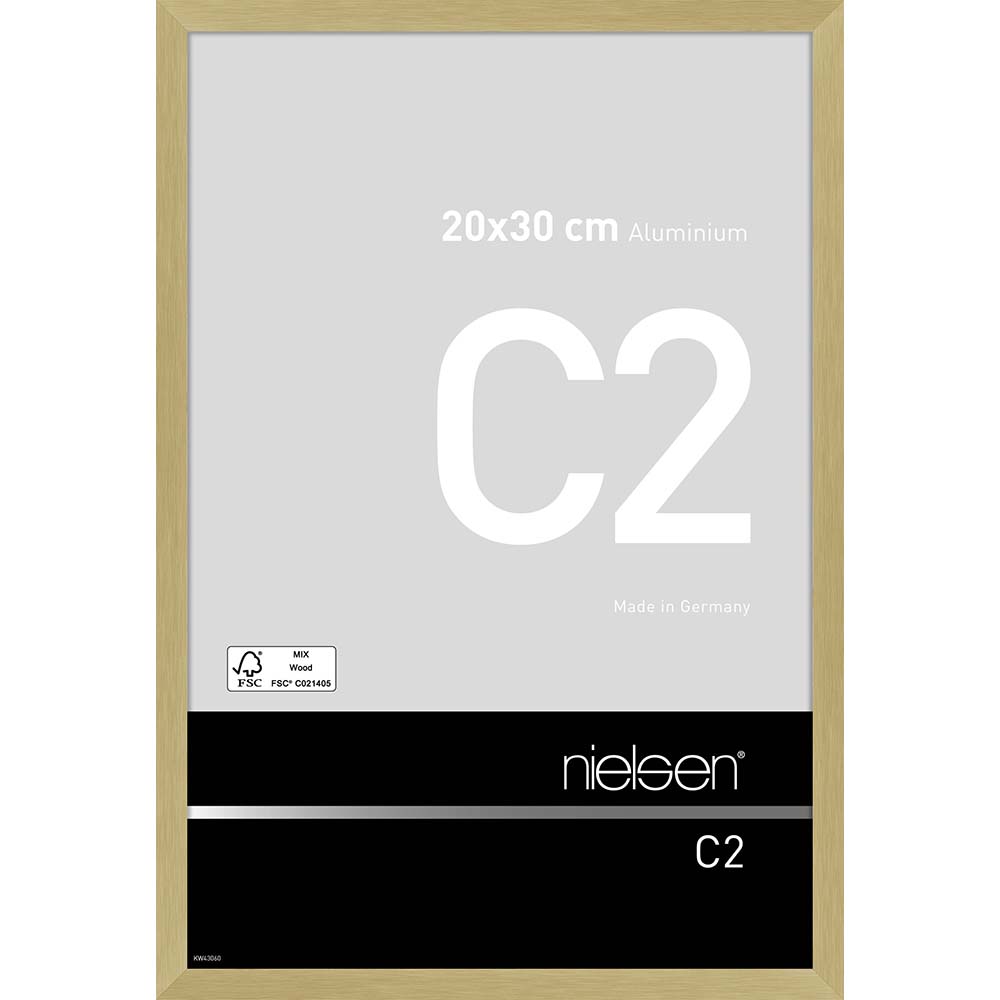 C2 Or mat brossé 20 x 30 cm