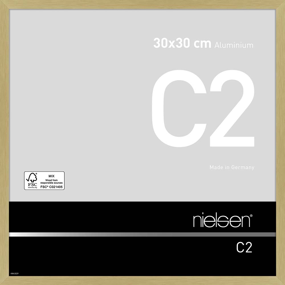 C2 Or mat brossé 30 x 30 cm