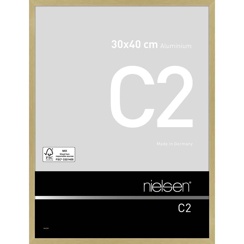 C2 Or mat brossé 30 x 40 cm