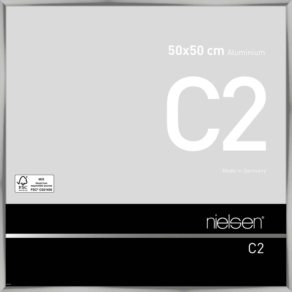 C2 Argent poli 50 x 50 cm