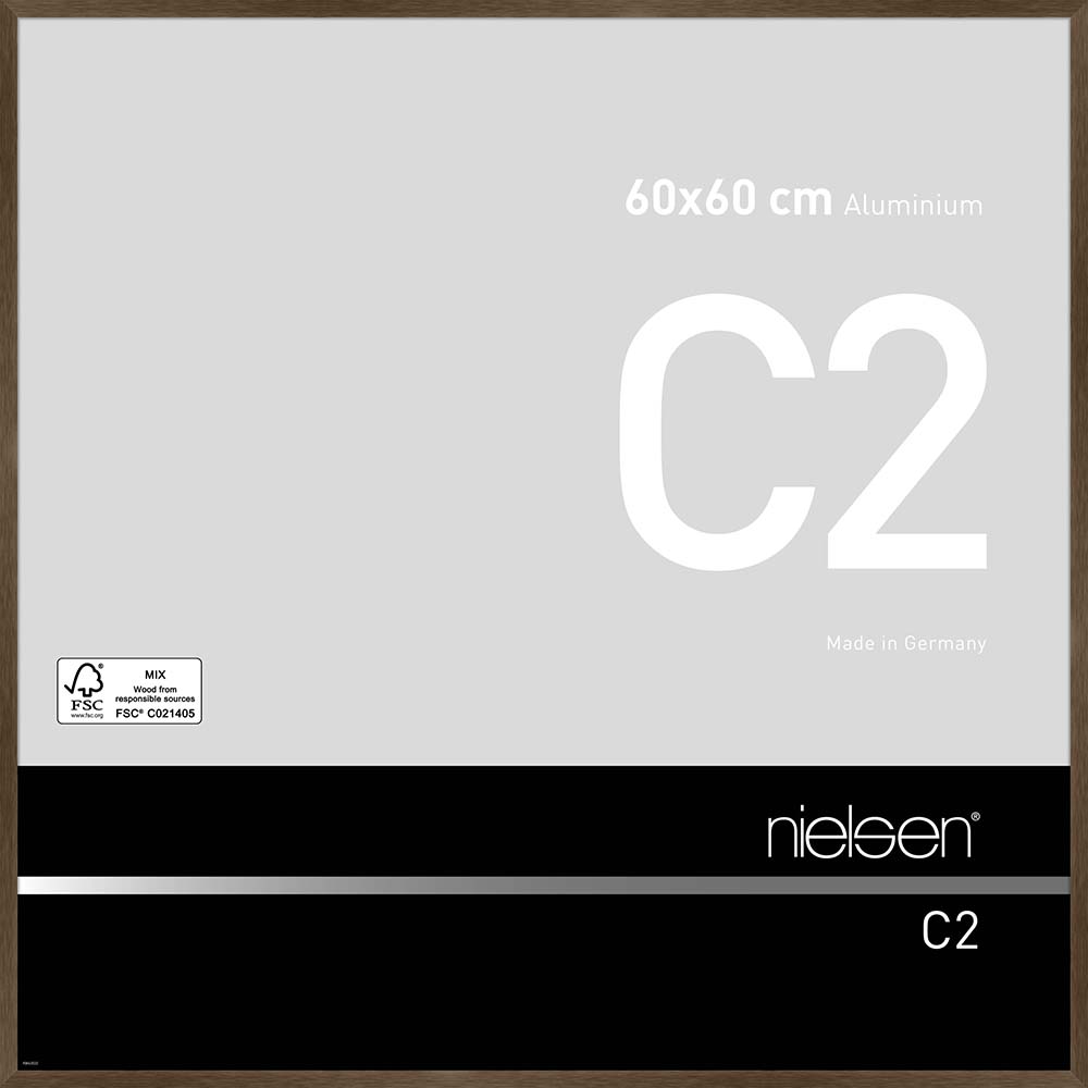 C2 Ambre mat brossé 60 x 60 cm