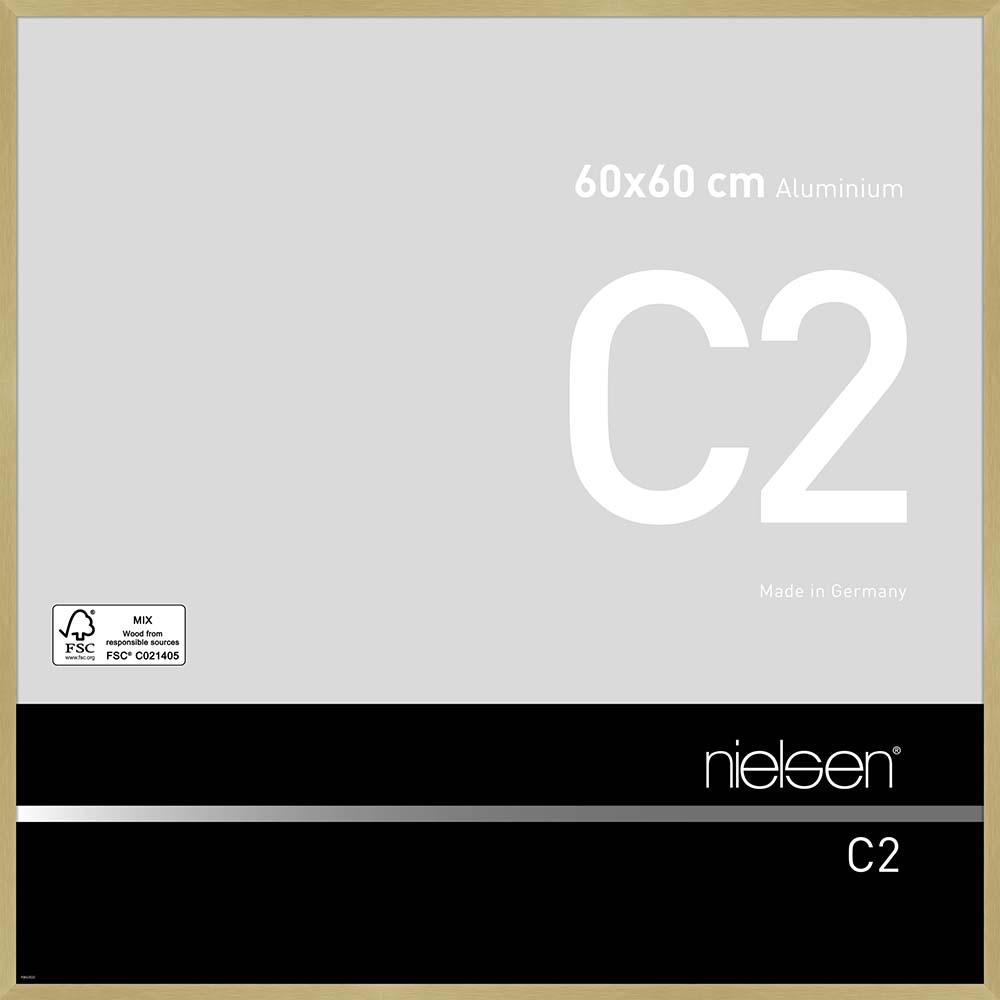 C2 Or mat brossé 60 x 60 cm