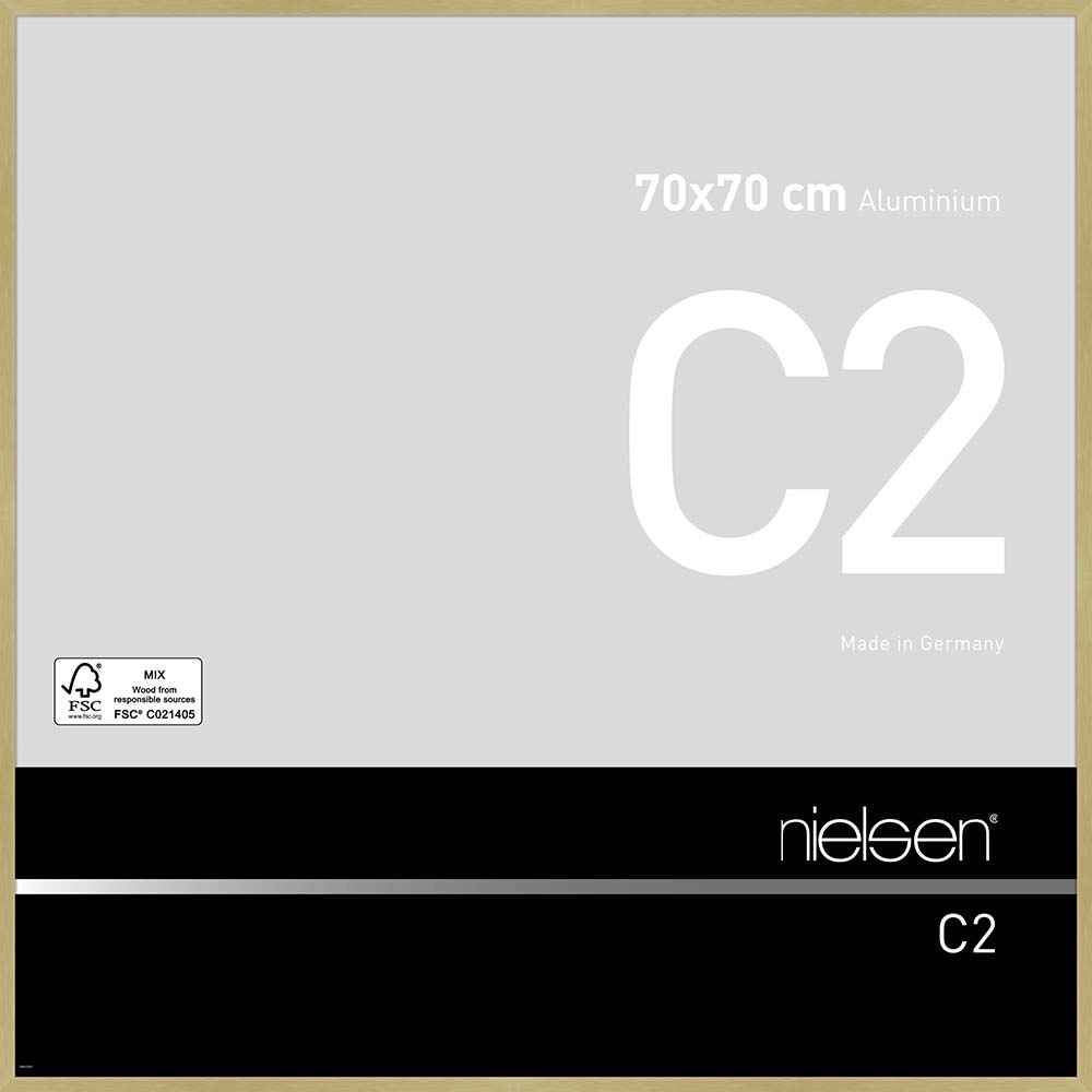 C2 Or mat brossé 70 x 70 cm