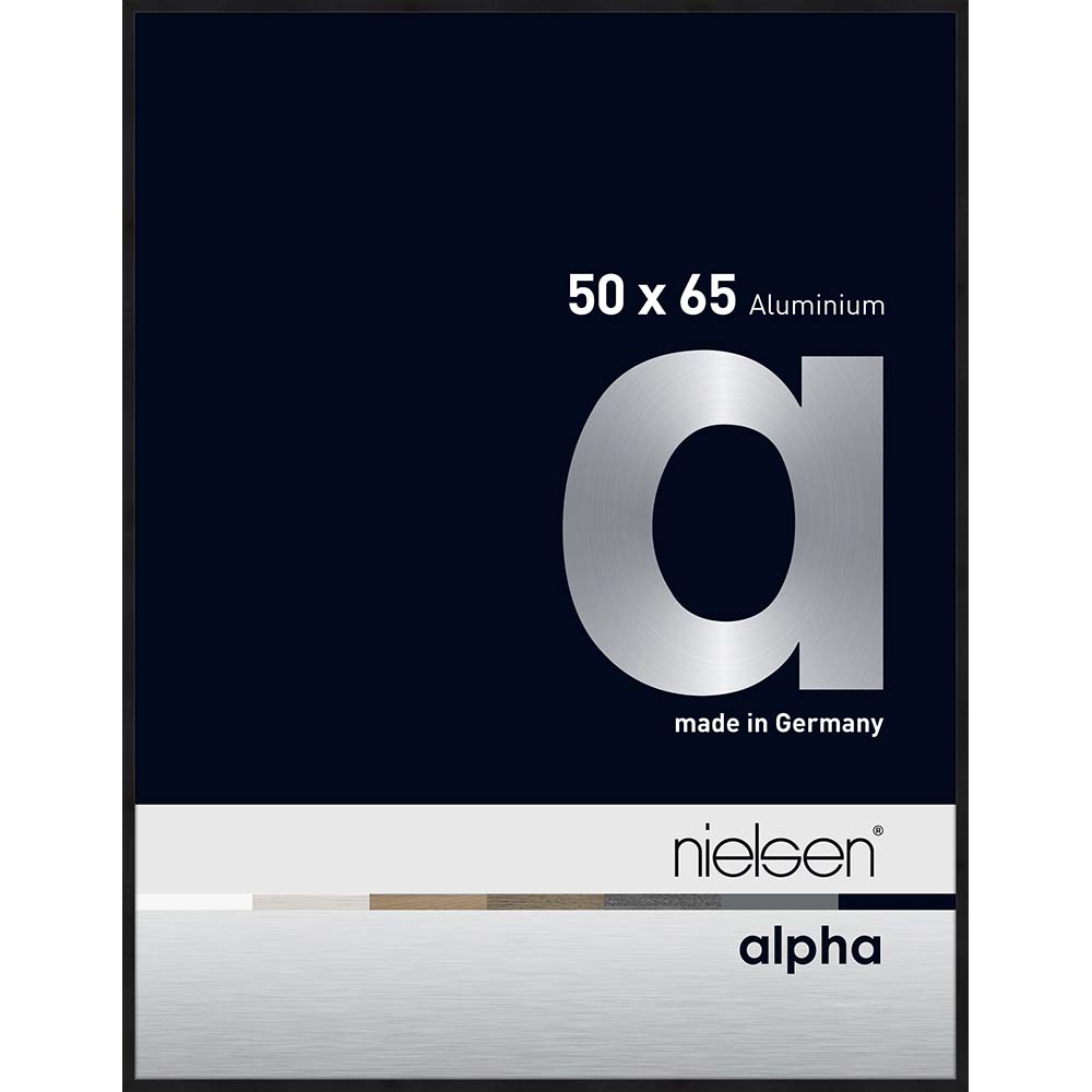 Alpha Noir anodisé mat 50 x 65 cm