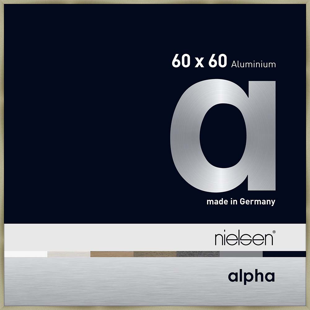Alpha Acier brossé 60 x 60 cm