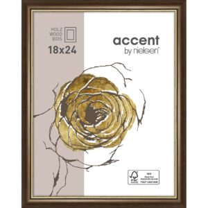 Ascott Brun foncé/Or 18 x 24 cm